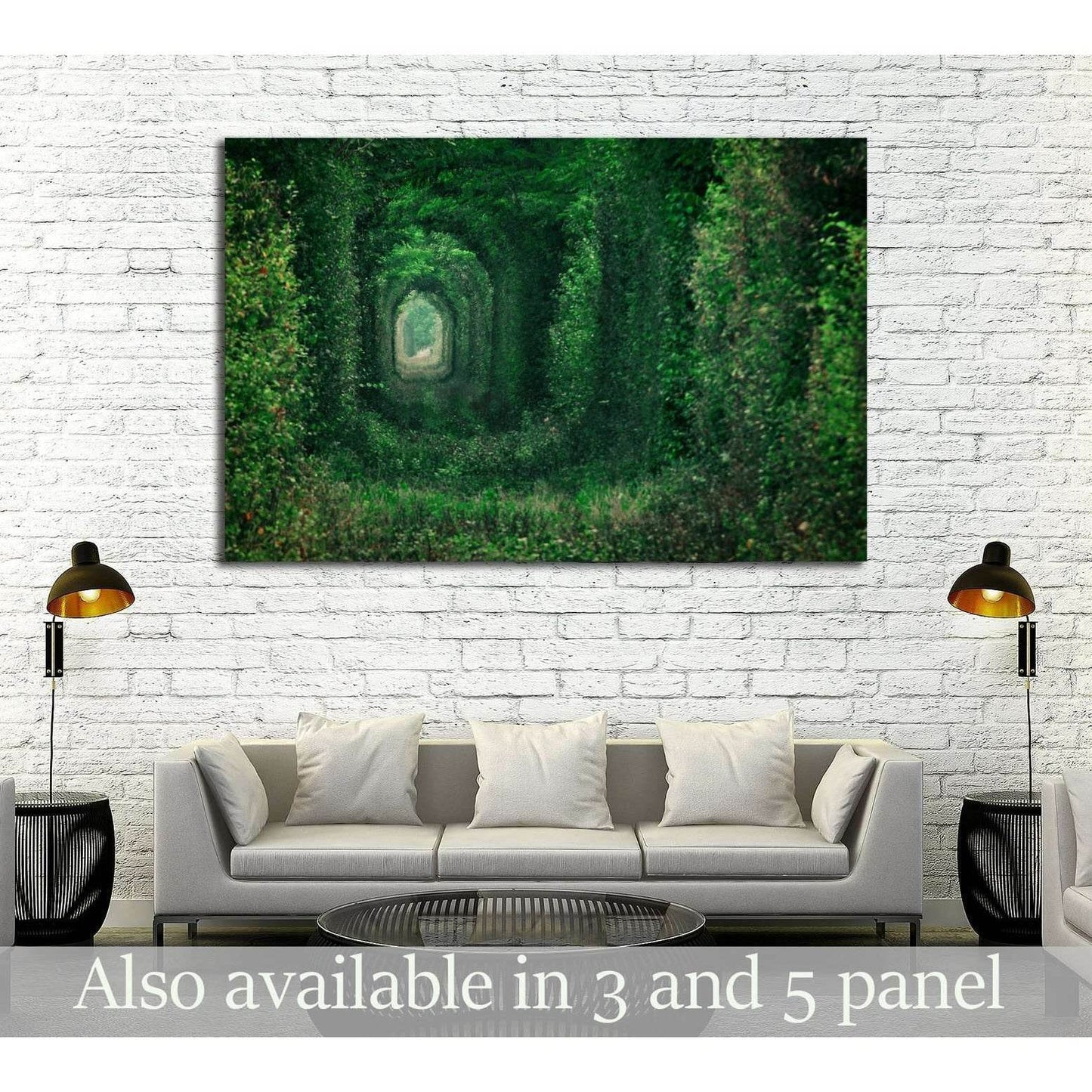 Natural tunnel formed by trees in Romania №2830 Ready to Hang Canvas Print - Zellart Canvas Prints ALL_Products, s-2830