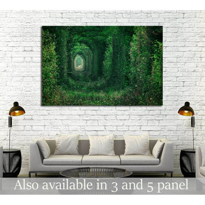 Natural tunnel formed by trees in Romania №2830 Ready to Hang Canvas Print - Zellart Canvas Prints ALL_Products, s-2830