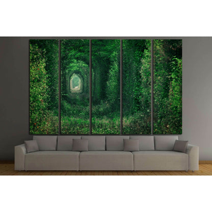 Natural tunnel formed by trees in Romania №2830 Ready to Hang Canvas Print - Zellart Canvas Prints ALL_Products, s-2830