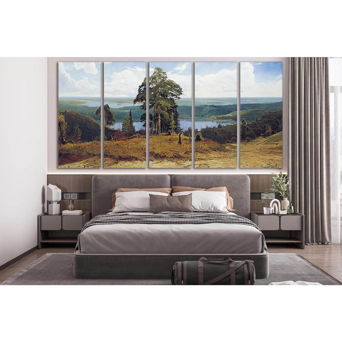 Nature Trees Oil Painting №SL573 Ready to Hang Canvas Print - Zellart Canvas Prints 0new, ALL_Products, Oil Painting Wall Art