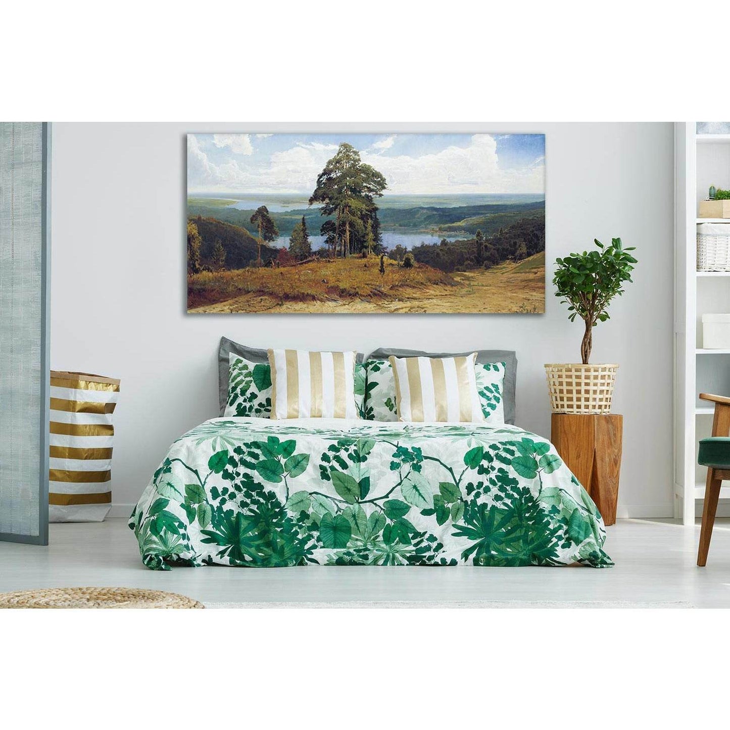 Nature Trees Oil Painting №SL573 Ready to Hang Canvas Print - Zellart Canvas Prints 0new, ALL_Products, Oil Painting Wall Art