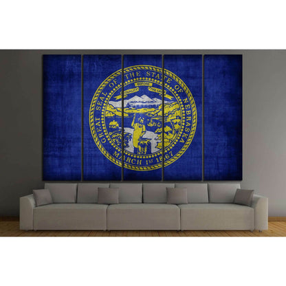 Nebraska flag №679 Ready to Hang Canvas Print - Zellart Canvas Prints ALL_Products, s-679