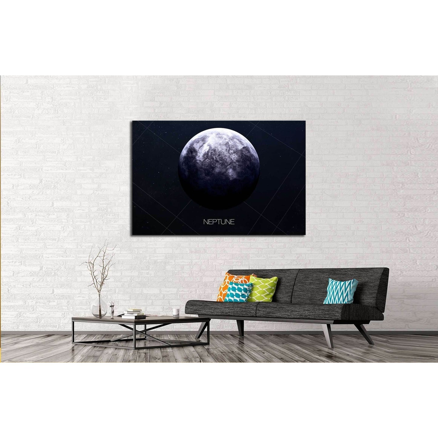 Neptune - High resolution images presents planets of the solar system. №2446 Ready to Hang Canvas Print - Zellart Canvas Prints ALL_Products, s-2446