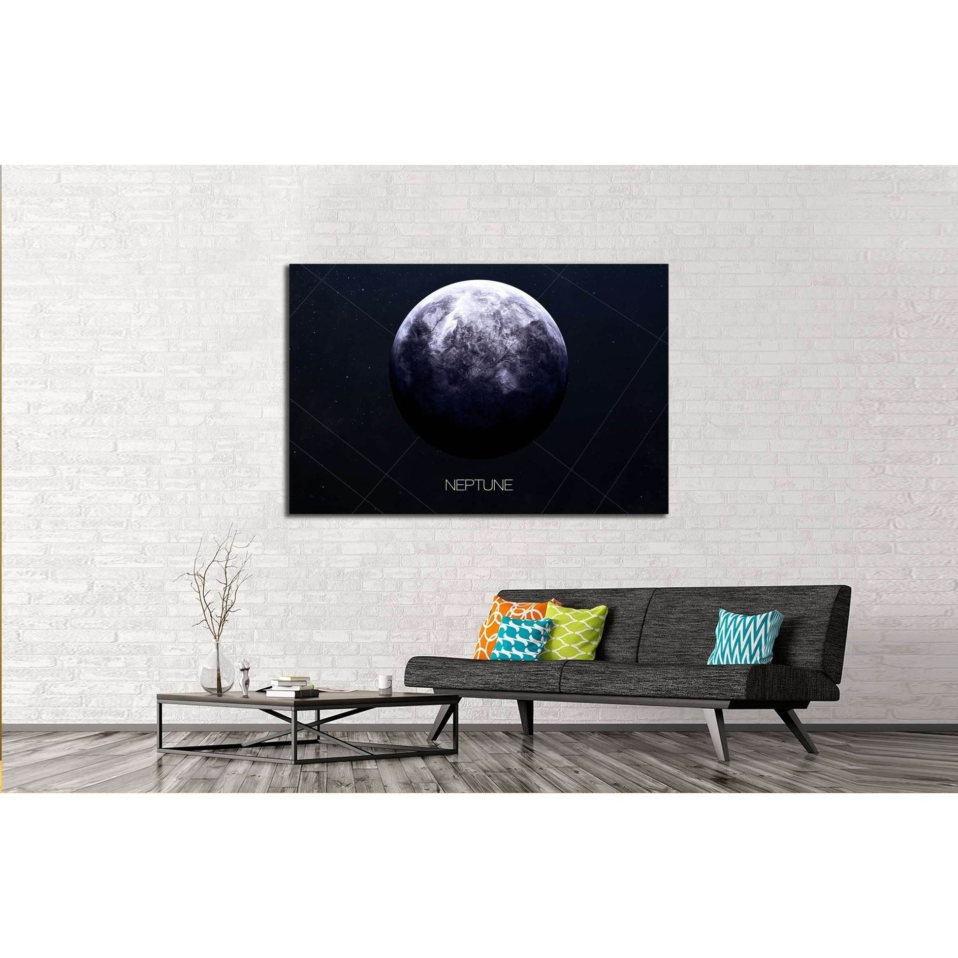 Neptune - High resolution images presents planets of the solar system. №2446 Ready to Hang Canvas Print - Zellart Canvas Prints ALL_Products, s-2446