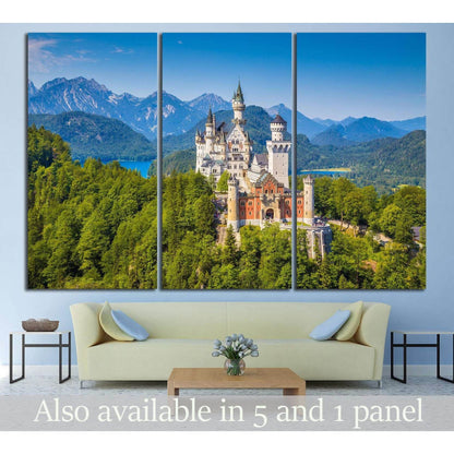 Neuschwanstein Castle, Germany №596 Ready to Hang Canvas Print - Zellart Canvas Prints ALL_Products, s-596
