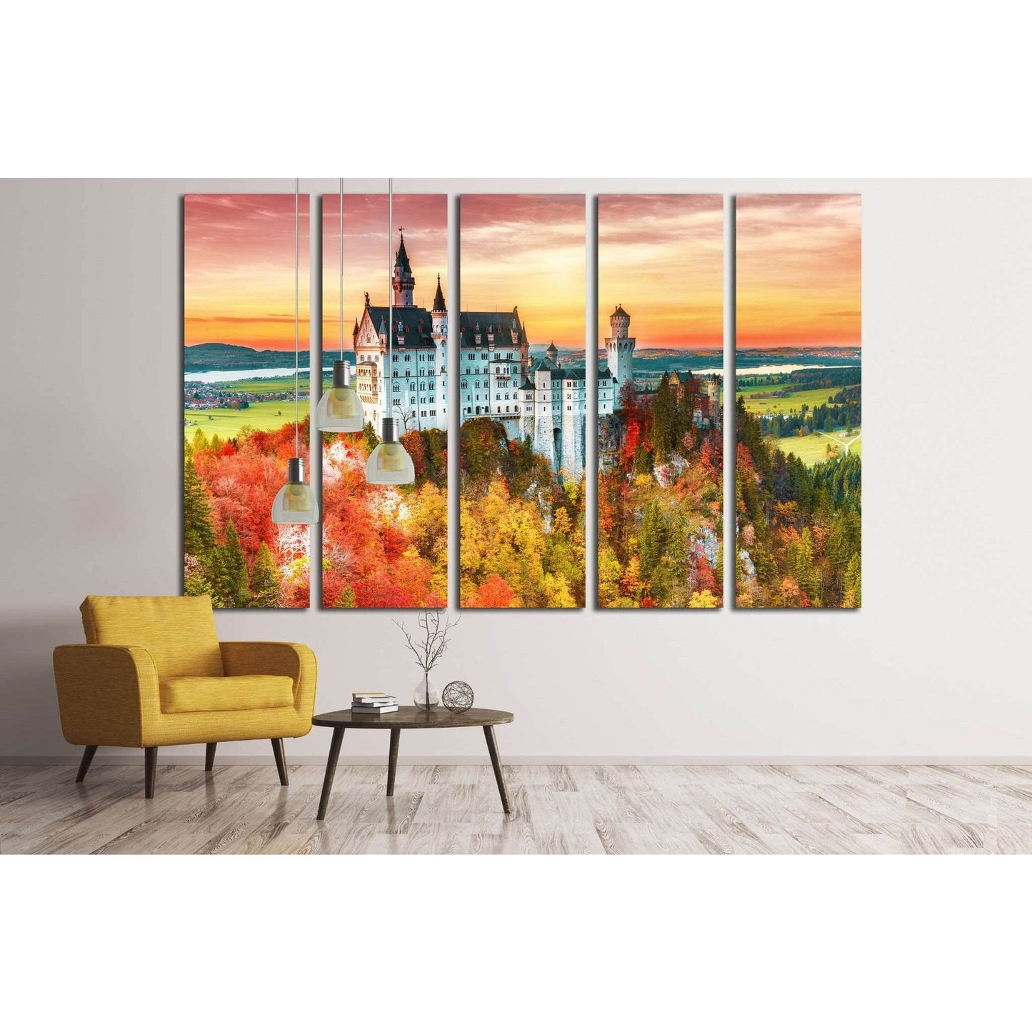 Neuschwanstein castle, Palace situated in Bavaria, Germany №1806 Ready to Hang Canvas Print - Zellart Canvas Prints ALL_Products, s-1806