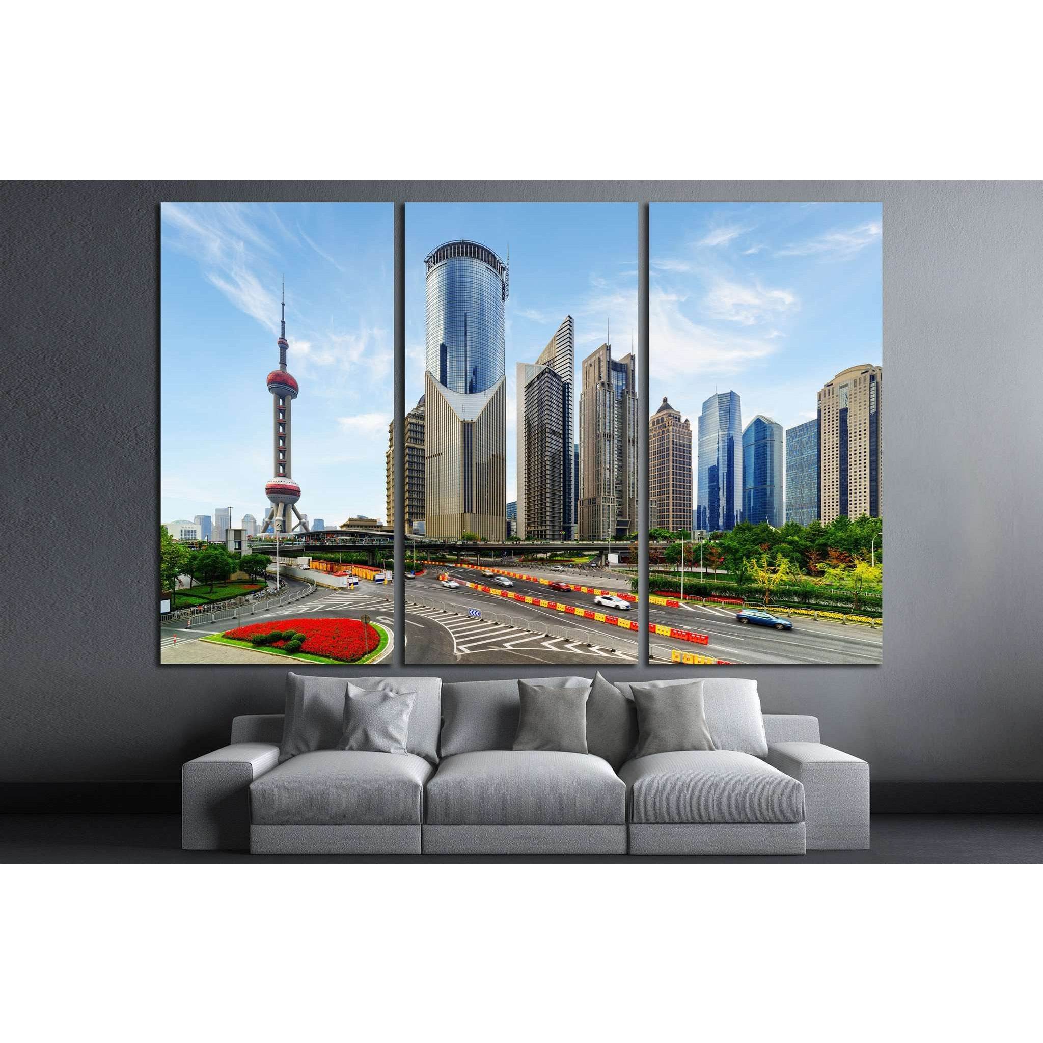 New District of Shanghai, China №1255 Ready to Hang Canvas Print