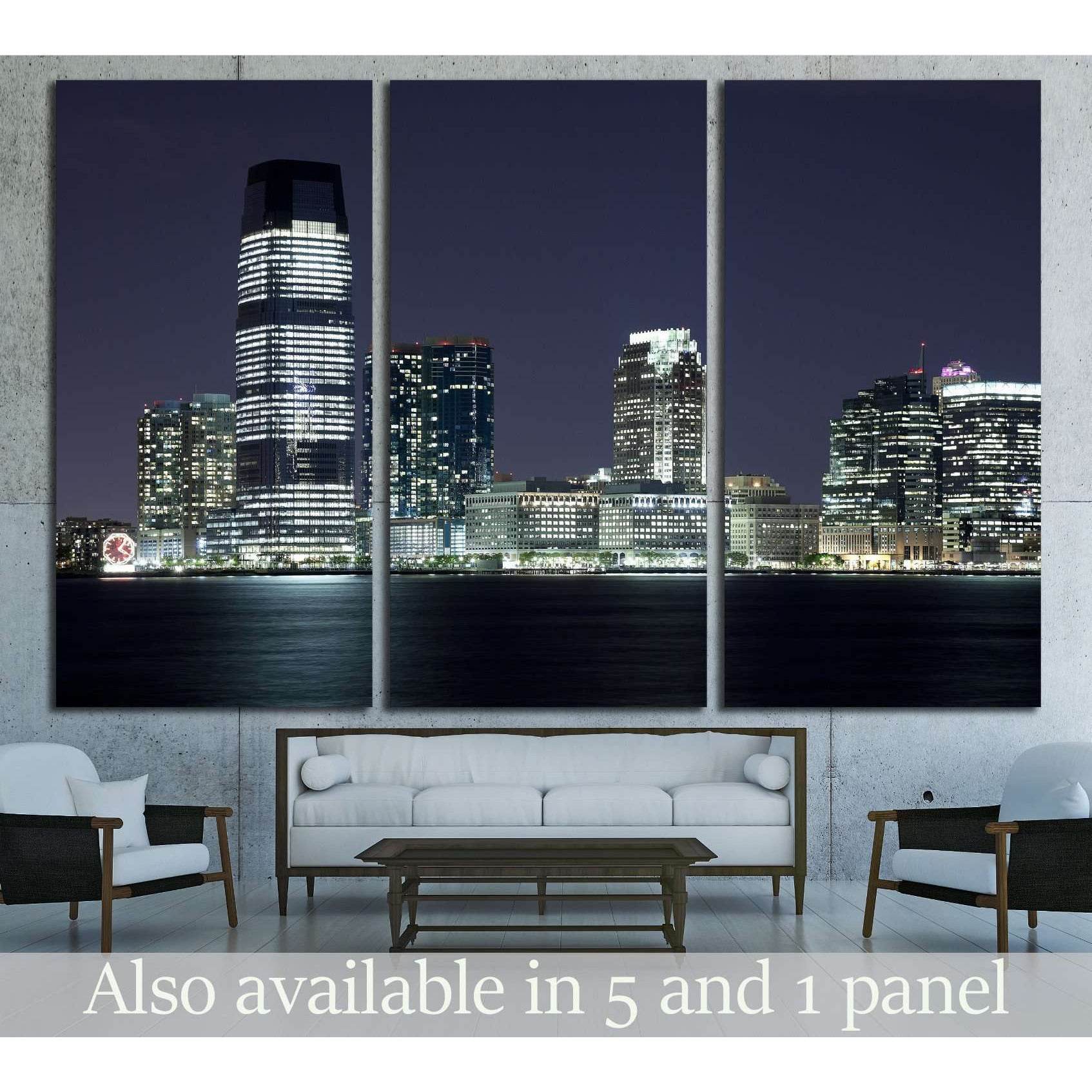 New Jersey and river Hudson in the night №1672 Ready to Hang Canvas PrintCanvas art arrives ready to hang, with hanging accessories included and no additional framing required. Every canvas print is hand-crafted, made on-demand at our workshop and expertl