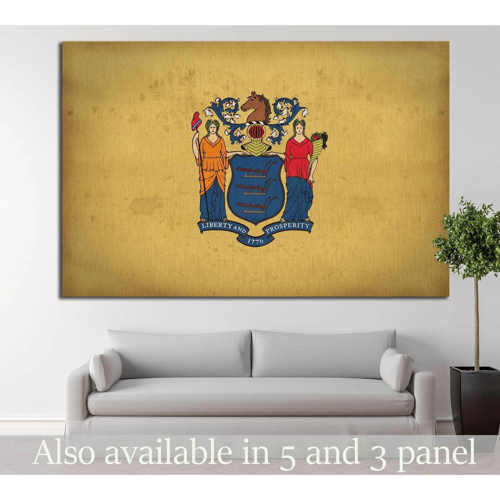 New Jersey flag №680 Ready to Hang Canvas Print - Zellart Canvas Prints ALL_Products, s-680