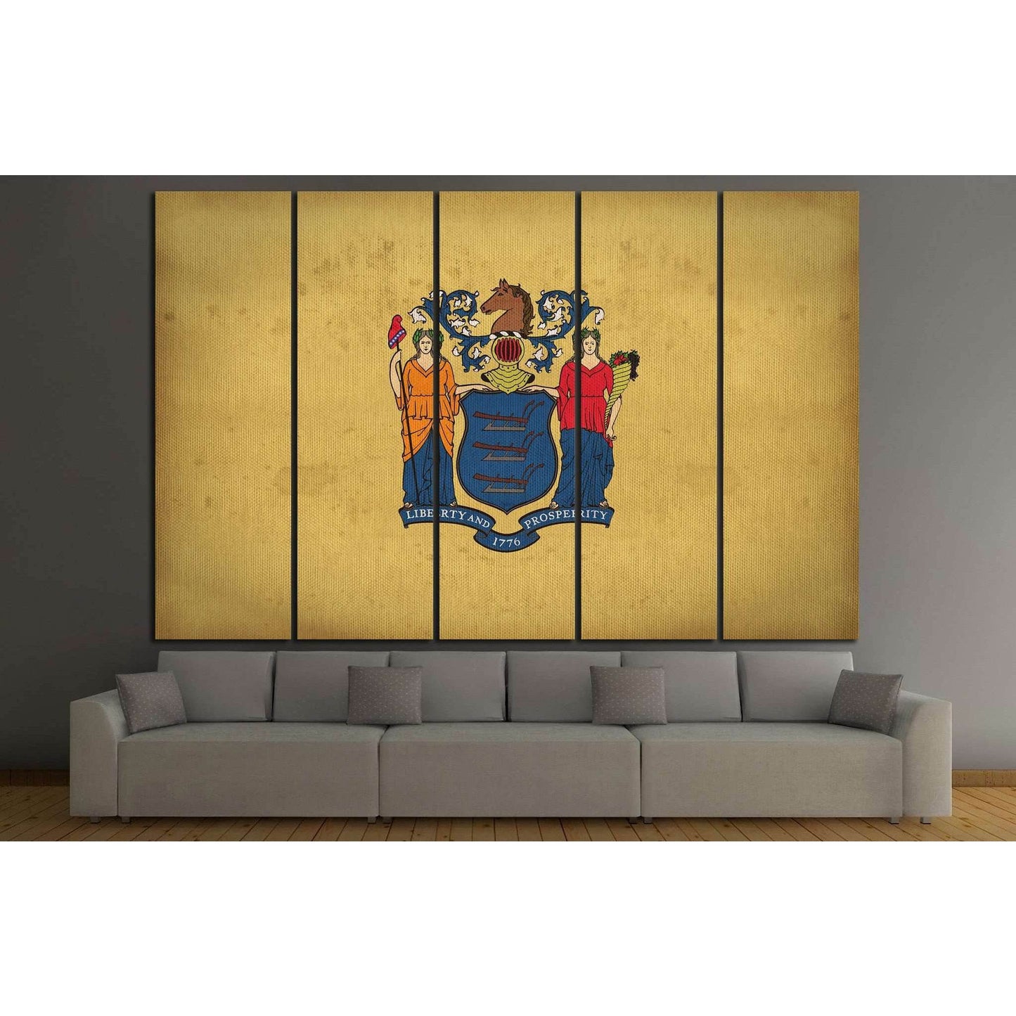 New Jersey flag №680 Ready to Hang Canvas Print - Zellart Canvas Prints ALL_Products, s-680
