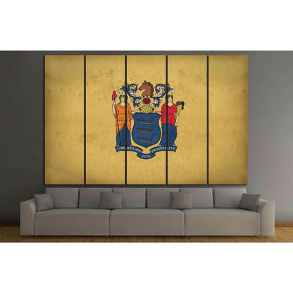 New Jersey flag №680 Ready to Hang Canvas Print - Zellart Canvas Prints ALL_Products, s-680