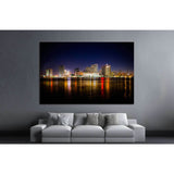 New Orleans Skyline at Night №1700 Ready to Hang Canvas Print