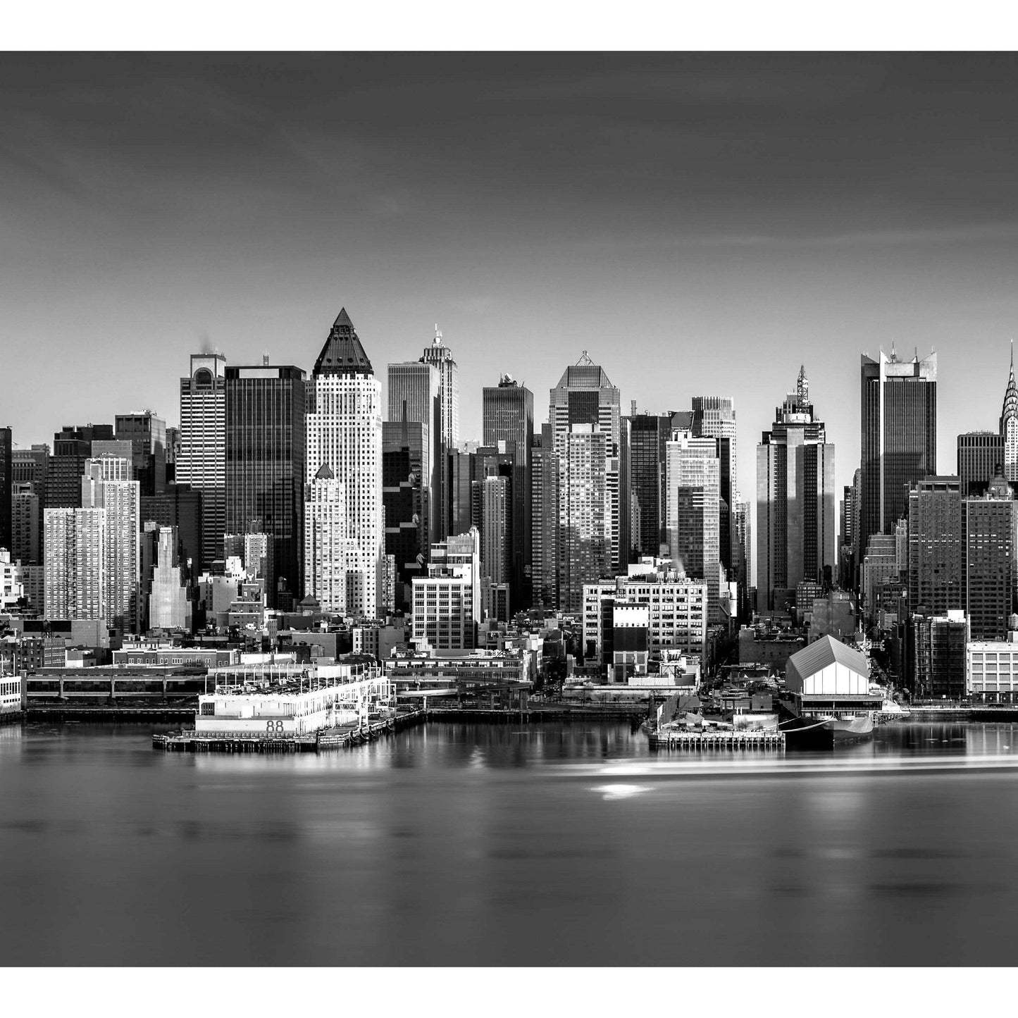 New York Black and White Large Art №53 Ready to Hang Canvas Print - Zellart Canvas Prints 0_NY_ART, ALL_Products, s-53