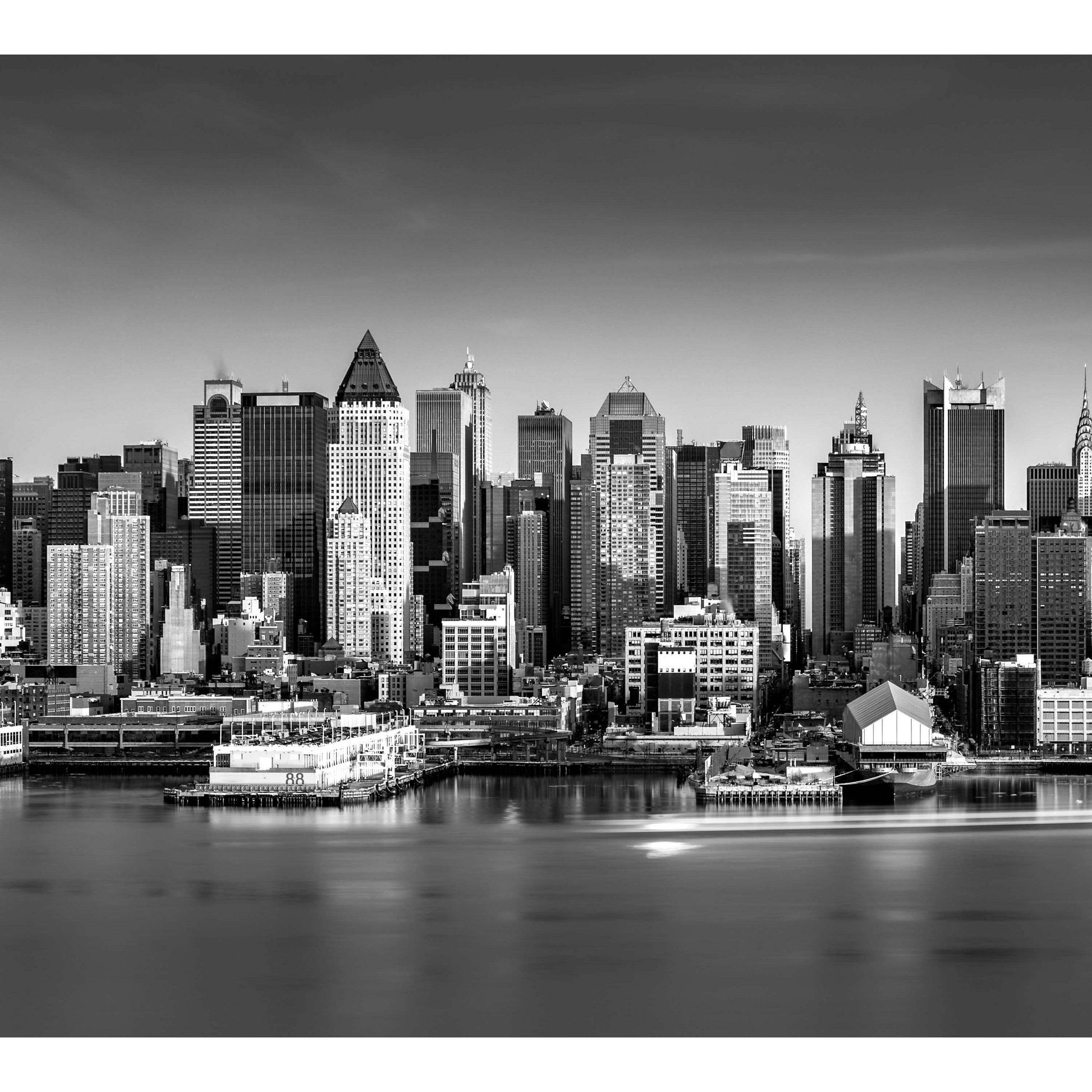 New York Black and White Large Art №53 Ready to Hang Canvas Print - Zellart Canvas Prints 0_NY_ART, ALL_Products, s-53