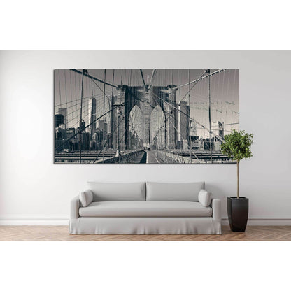 New York Brooklyn Bridge №125 Ready to Hang Canvas Print - Zellart Canvas Prints 0_NY_ART, ALL_Products, wd-125