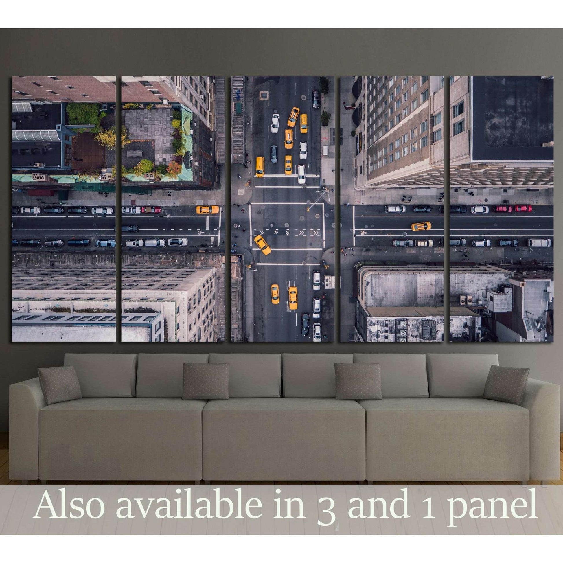 New York City 5th Ave Vertical №1435 Ready to Hang Canvas Print - Zellart Canvas Prints 0_NY_ART, ALL_Products, s-1435