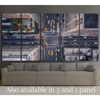 New York City 5th Ave Vertical №1435 Ready to Hang Canvas Print - Zellart Canvas Prints 0_NY_ART, ALL_Products, s-1435