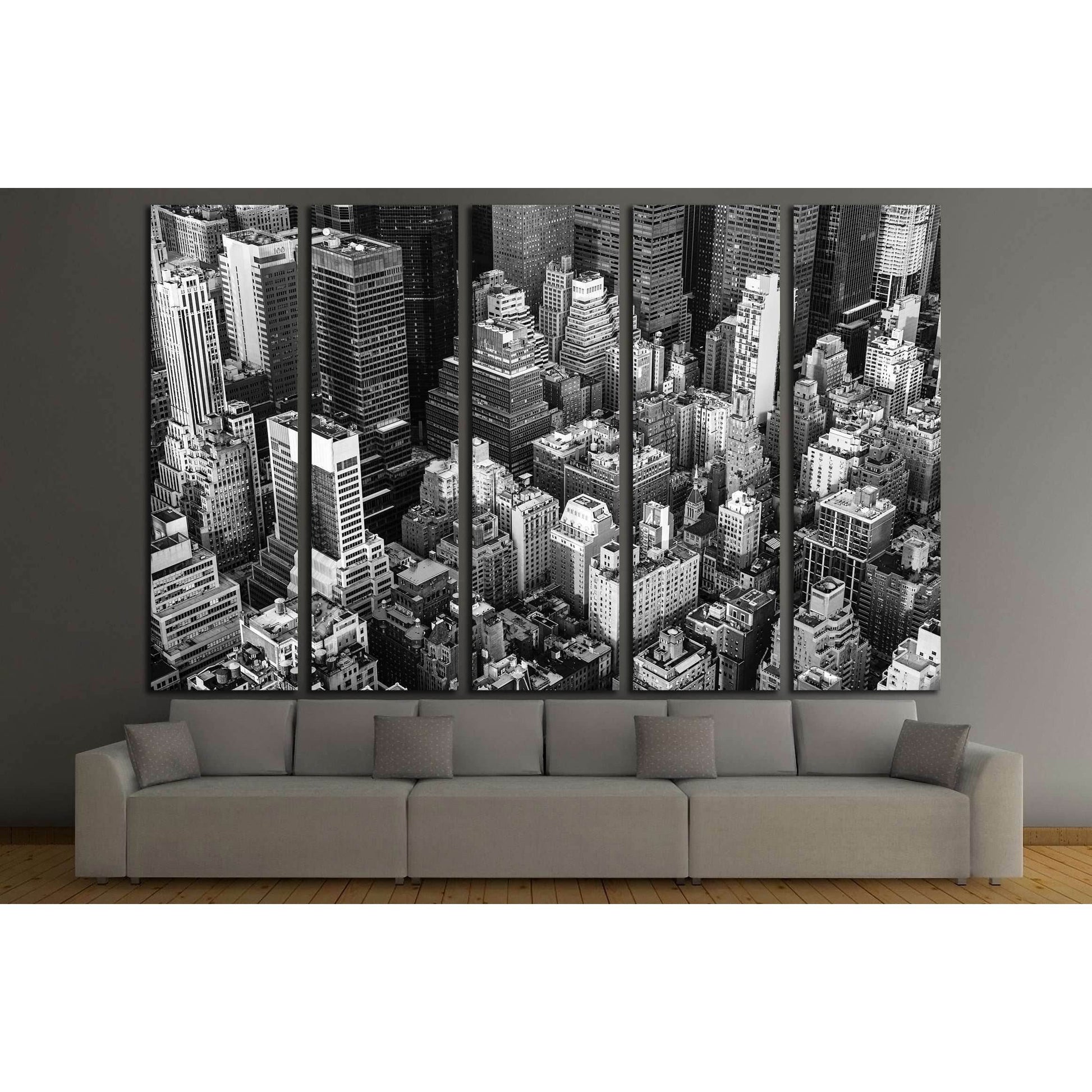 New York City Manhattan aerial view black and white №3041 Ready to Hang Canvas PrintCanvas art arrives ready to hang, with hanging accessories included and no additional framing required. Every canvas print is hand-crafted, made on-demand at our workshop