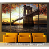 New York City - Manhattan after sunset - beautiful cityscape №2406 Ready to Hang Canvas Print