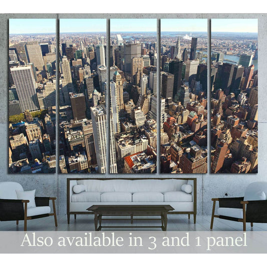 New York City Manhattan cityscape, USA №2618 Ready to Hang Canvas Print - Zellart Canvas Prints 0_NY_ART, ALL_Products, s-2618