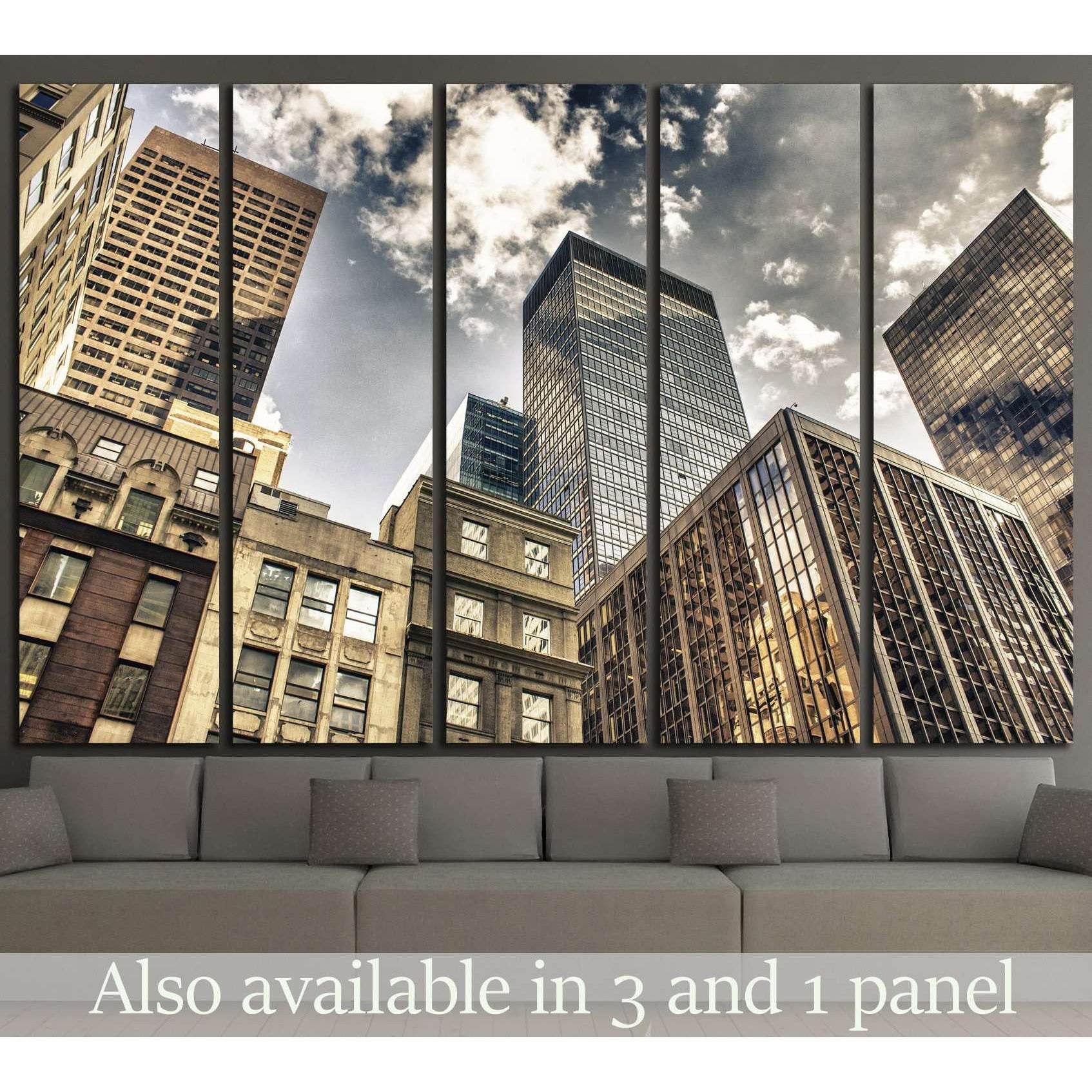 New York City Manhattan Skyline, U.S.A №1510 Ready to Hang Canvas Print - Zellart Canvas Prints 0_NY_ART, ALL_Products, s-1510