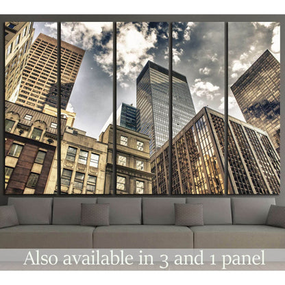 New York City Manhattan Skyline, U.S.A №1510 Ready to Hang Canvas Print - Zellart Canvas Prints 0_NY_ART, ALL_Products, s-1510