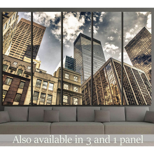 New York City Manhattan Skyline, U.S.A №1510 Ready to Hang Canvas Print - Zellart Canvas Prints 0_NY_ART, ALL_Products, s-1510