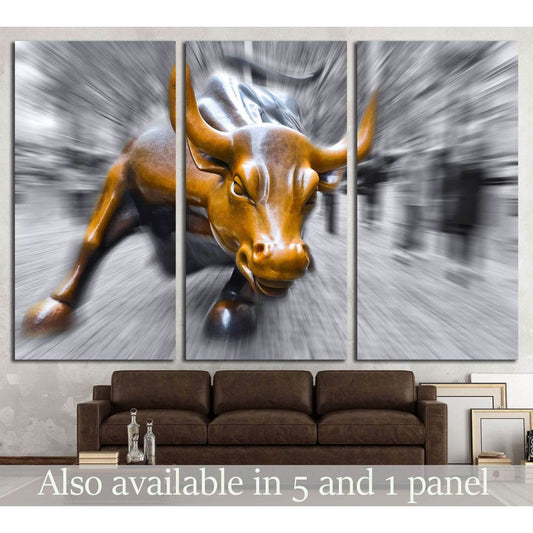 NEW YORK CITY, NY, Charging Bull sculptur №1943 Ready to Hang Canvas PrintCanvas art arrives ready to hang, with hanging accessories included and no additional framing required. Every canvas print is hand-crafted, made on-demand at our workshop and expert