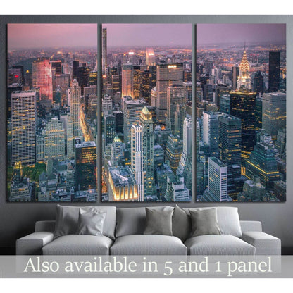 new york city scape №1441 Ready to Hang Canvas Print - Zellart Canvas Prints 0_NY_ART, ALL_Products, s-1441
