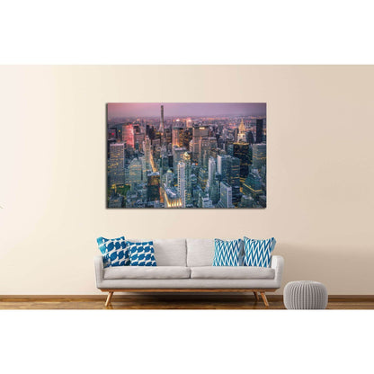 new york city scape №1441 Ready to Hang Canvas Print - Zellart Canvas Prints 0_NY_ART, ALL_Products, s-1441