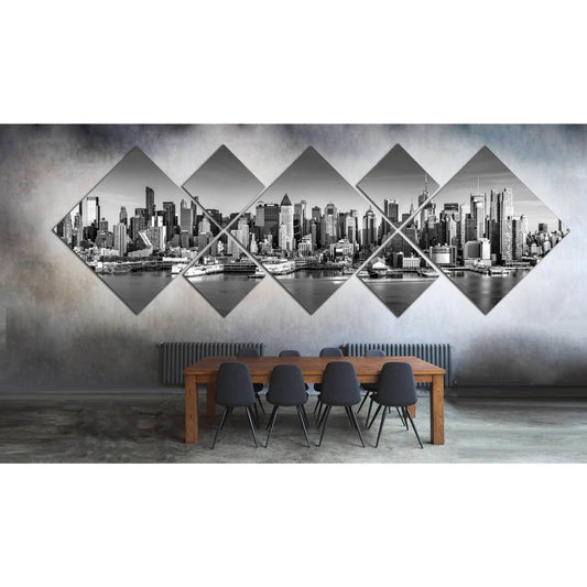 New York City Skyline №1089 Ready to Hang Canvas Print - Zellart Canvas Prints 0_NY_ART, ALL_Products