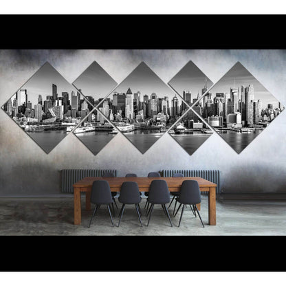 New York City Skyline №1089 Ready to Hang Canvas Print - Zellart Canvas Prints 0_NY_ART, ALL_Products, autopostr_pinterest_65155, autopostr_pinterest_65157, autopostr_pinterest_65158, autopostr_pinterest_65160