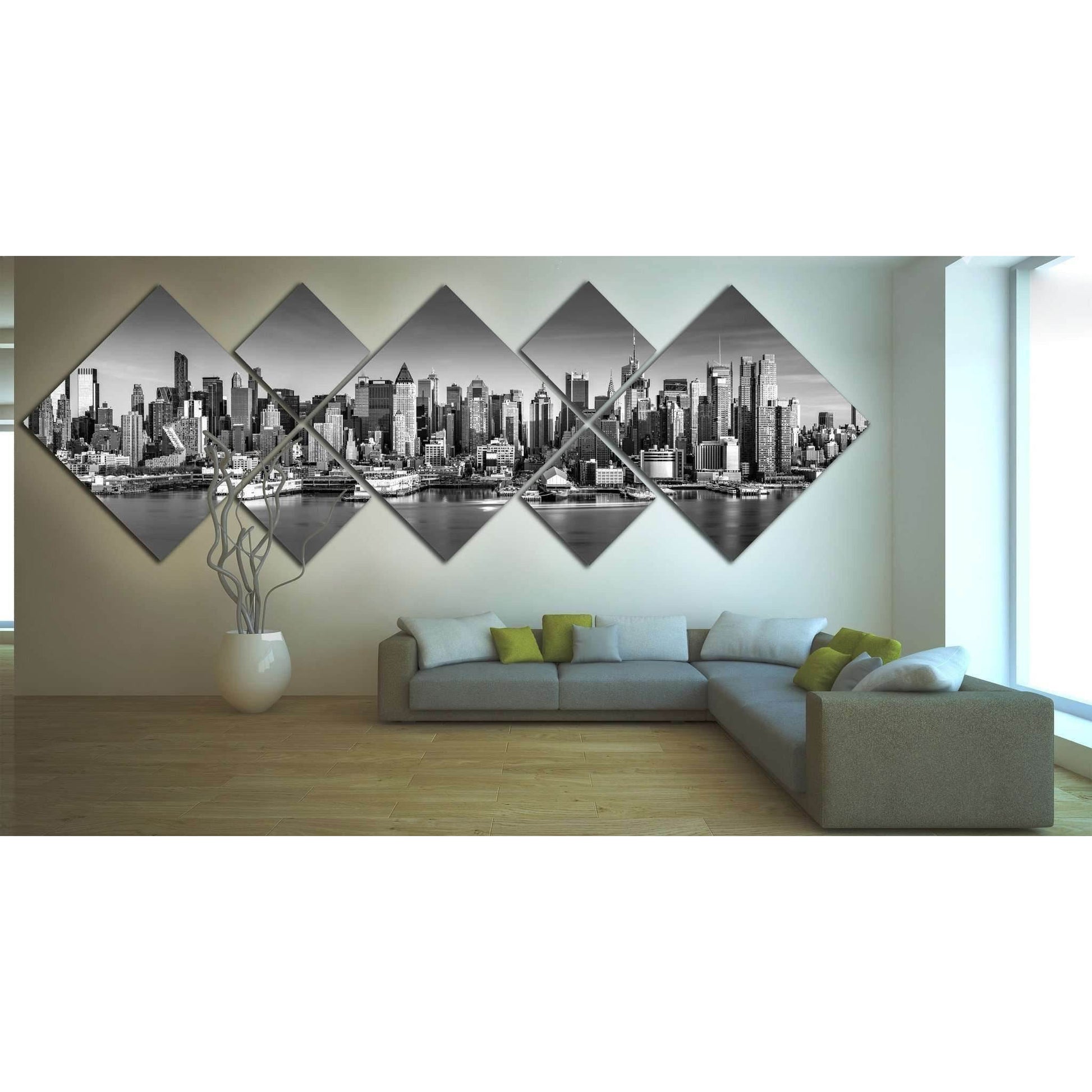 New York City Skyline №1089 Ready to Hang Canvas Print - Zellart Canvas Prints 0_NY_ART, ALL_Products, autopostr_pinterest_65155, autopostr_pinterest_65157, autopostr_pinterest_65158, autopostr_pinterest_65160