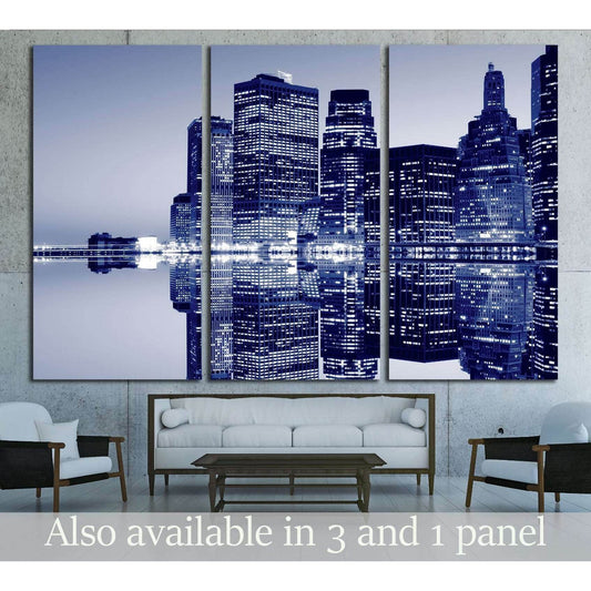New York City skyline at Night Lights, Lowre Manhattan №2591 Ready to Hang Canvas PrintCanvas art arrives ready to hang, with hanging accessories included and no additional framing required. Every canvas print is hand-crafted, made on-demand at our worksh