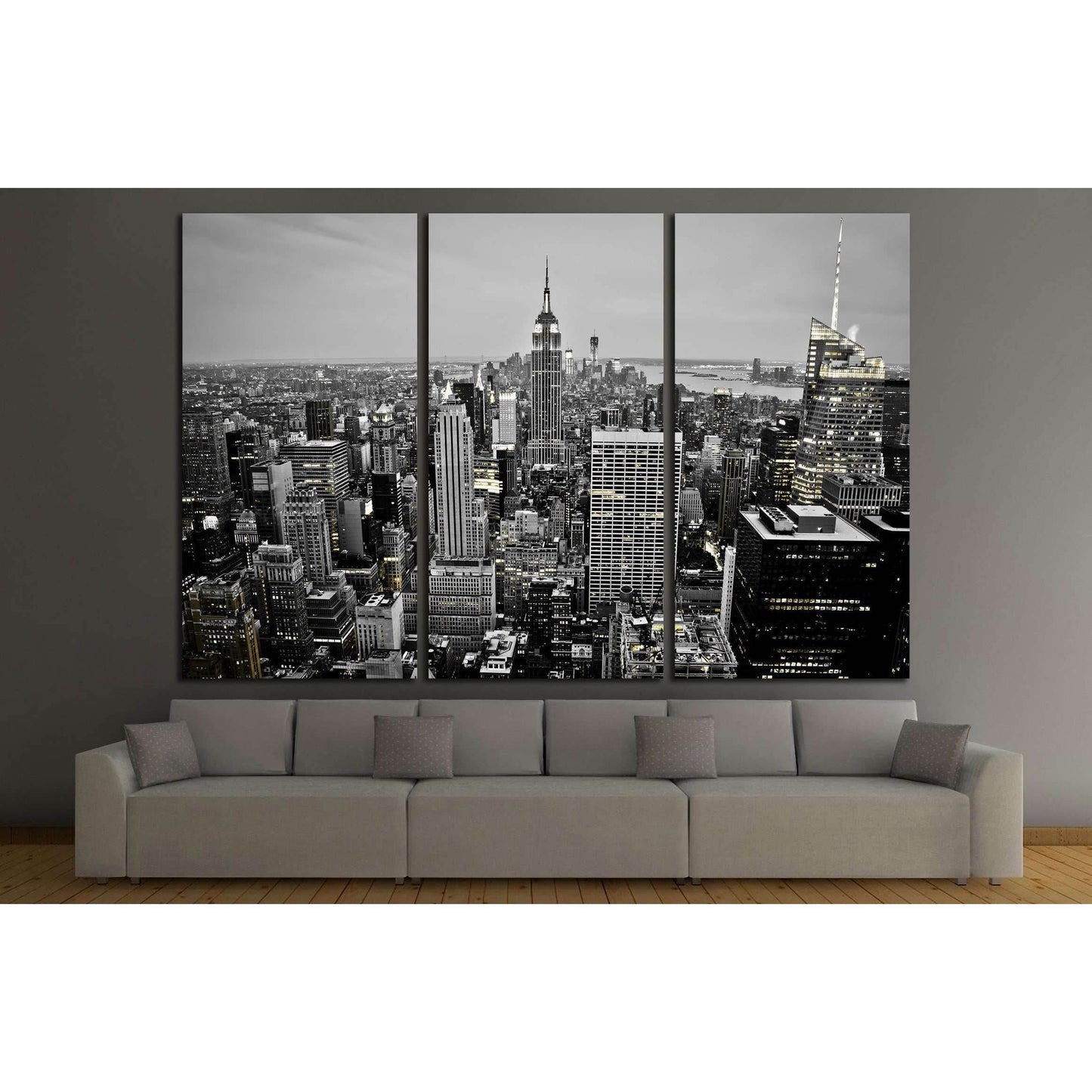 New York City Skyline at Night №2405 Ready to Hang Canvas PrintCanvas art arrives ready to hang, with hanging accessories included and no additional framing required. Every canvas print is hand-crafted, made on-demand at our workshop and expertly stretche