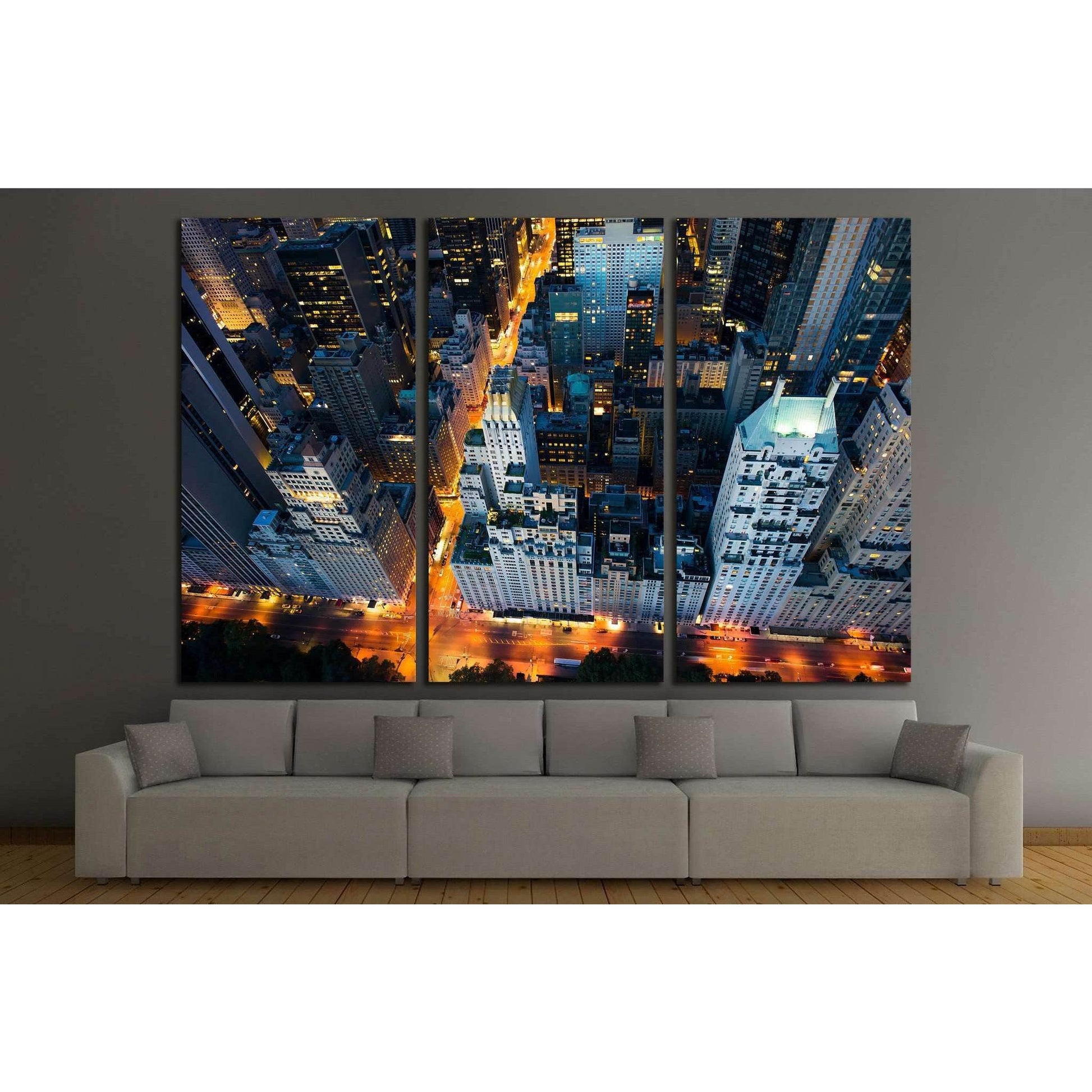 New York city, sunrise over central park №1687 Ready to Hang Canvas Print - Zellart Canvas Prints 0_NY_ART, ALL_Products, s-1687