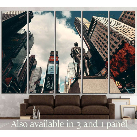 NEW YORK CITY, Times Square street, Manhattan, United States №2074 Ready to Hang Canvas Print - Zellart Canvas Prints 0_NY_ART, ALL_Products, s-2074