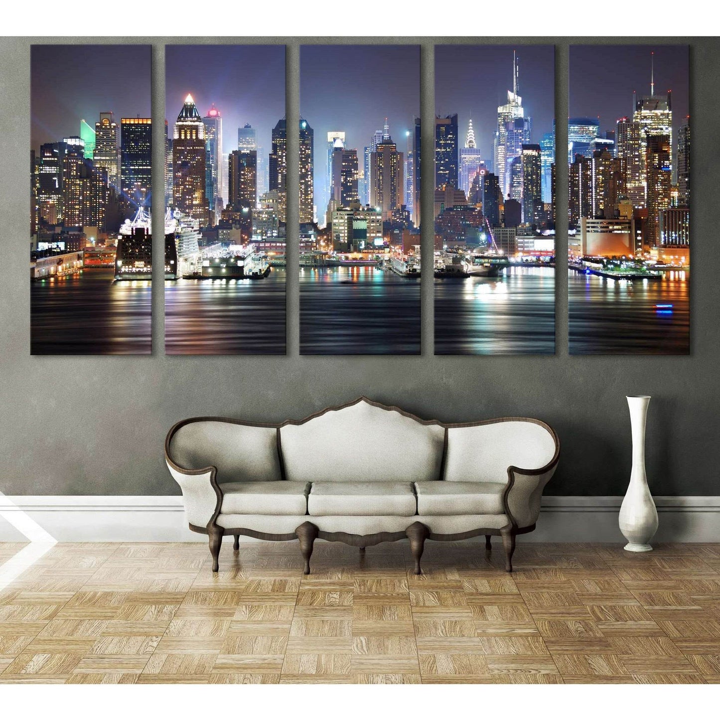 New York Cityscape №612 Ready to Hang Canvas Print - Zellart Canvas Prints 0_NY_ART, ALL_Products, autopostr_pinterest_65155, autopostr_pinterest_65157, autopostr_pinterest_65158, autopostr_pinterest_65160