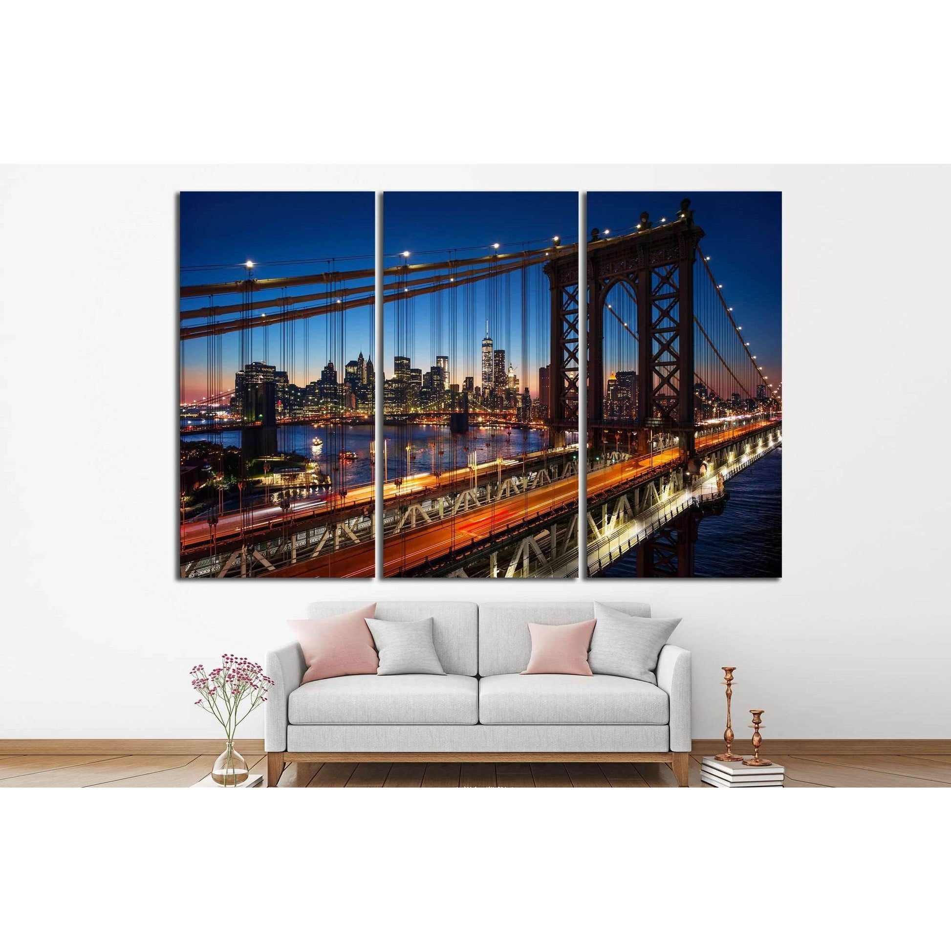 New York Manhattan №574 Ready to Hang Canvas Print - Zellart Canvas Prints 0_NY_ART, ALL_Products, s-574