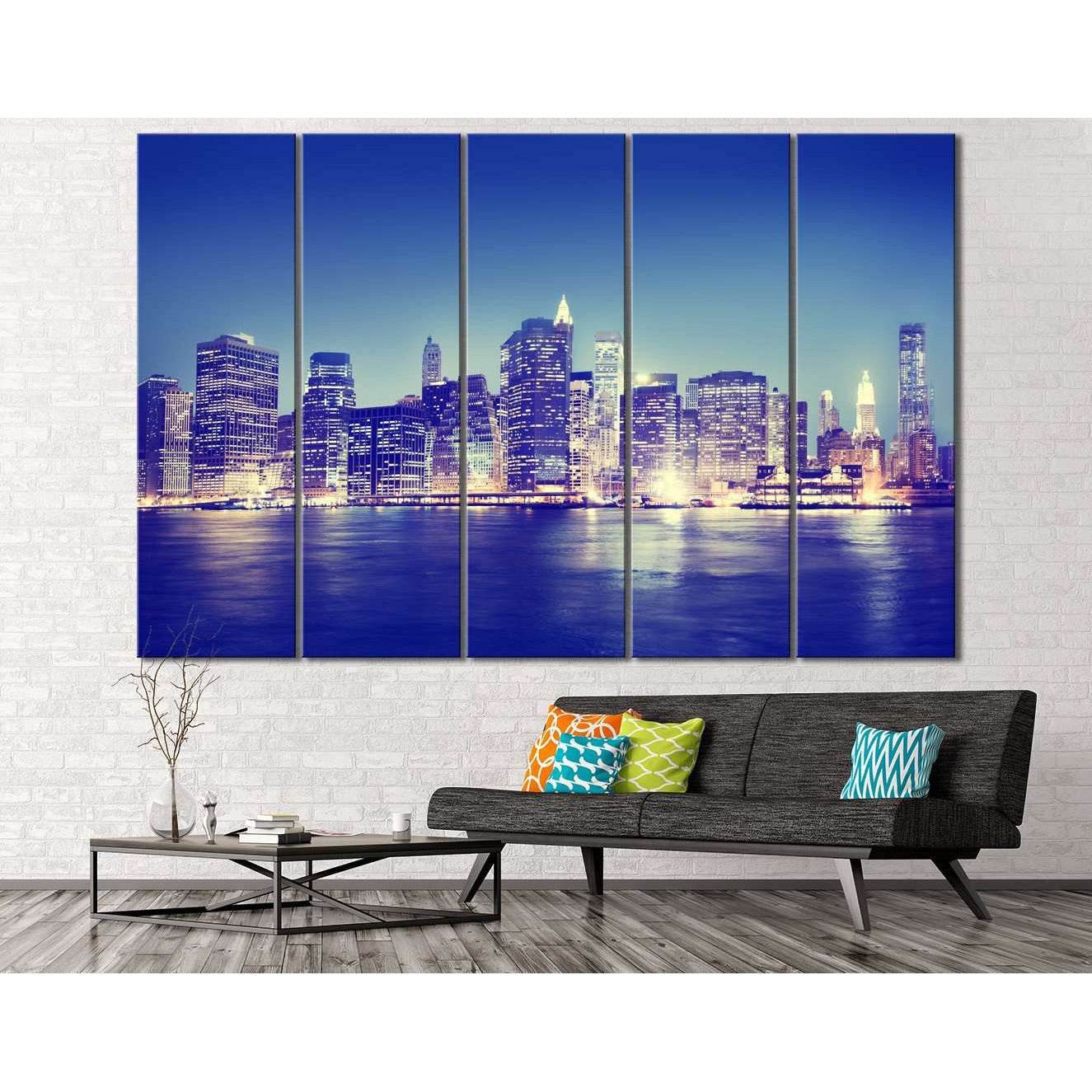 New York Panorama №117 Ready to Hang Canvas Print - Zellart Canvas Prints 0_NY_ART, ALL_Products, wd-117
