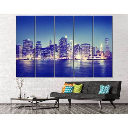 New York Panorama №117 Ready to Hang Canvas Print - Zellart Canvas Prints 0_NY_ART, ALL_Products, wd-117