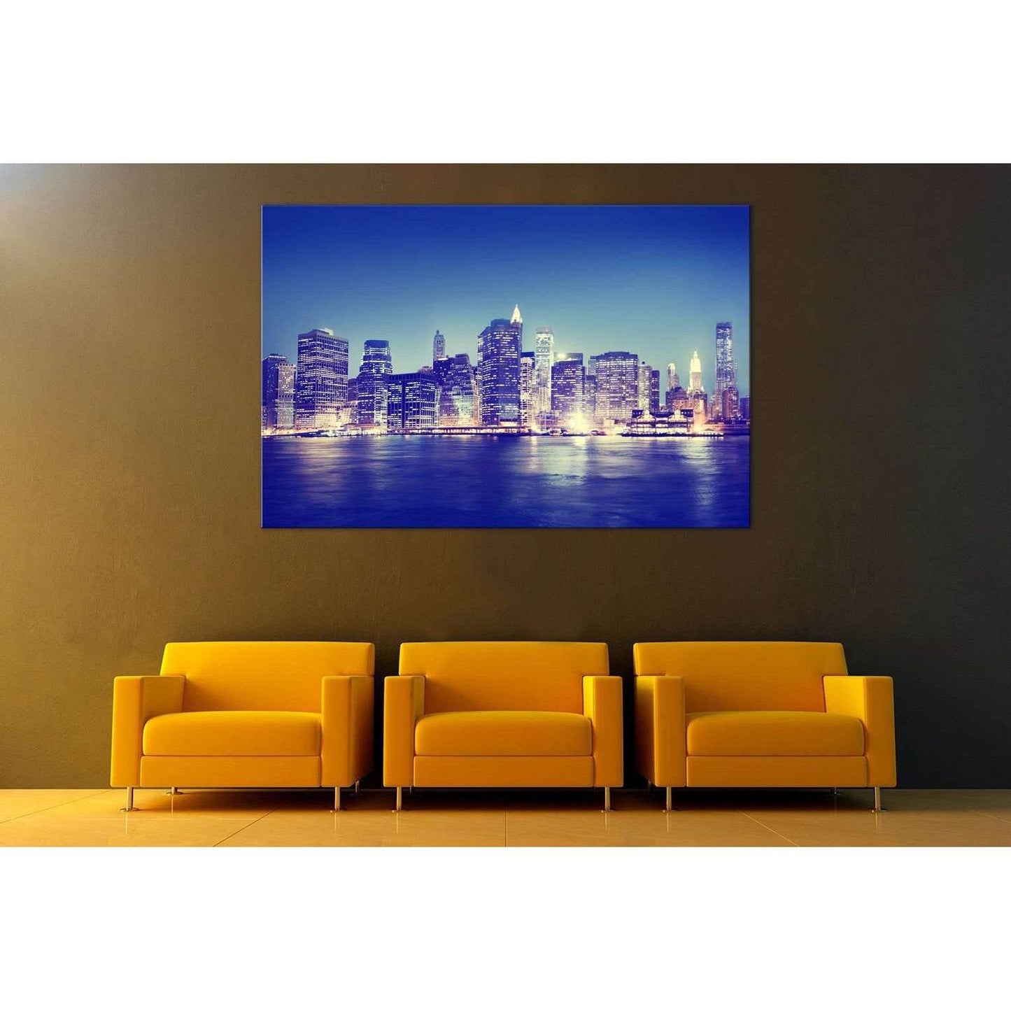 New York Panorama №117 Ready to Hang Canvas Print - Zellart Canvas Prints 0_NY_ART, ALL_Products, wd-117