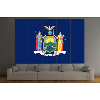 New York state flag №681 Ready to Hang Canvas PrintCanvas art arrives ready to hang, with hanging accessories included and no additional framing required. Every canvas print is hand-crafted, made on-demand at our workshop and expertly stretched around 100