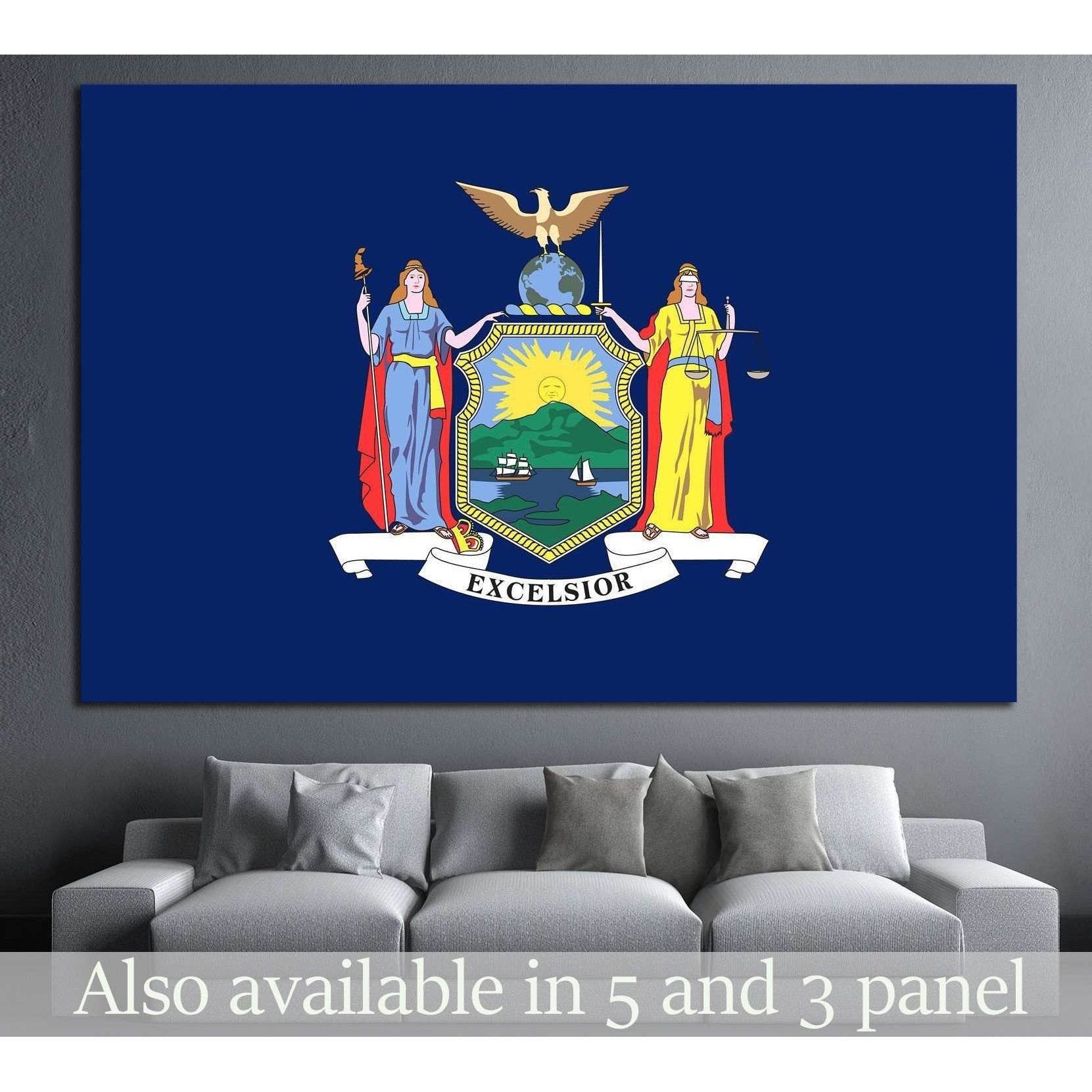 New York state flag №681 Ready to Hang Canvas Print
