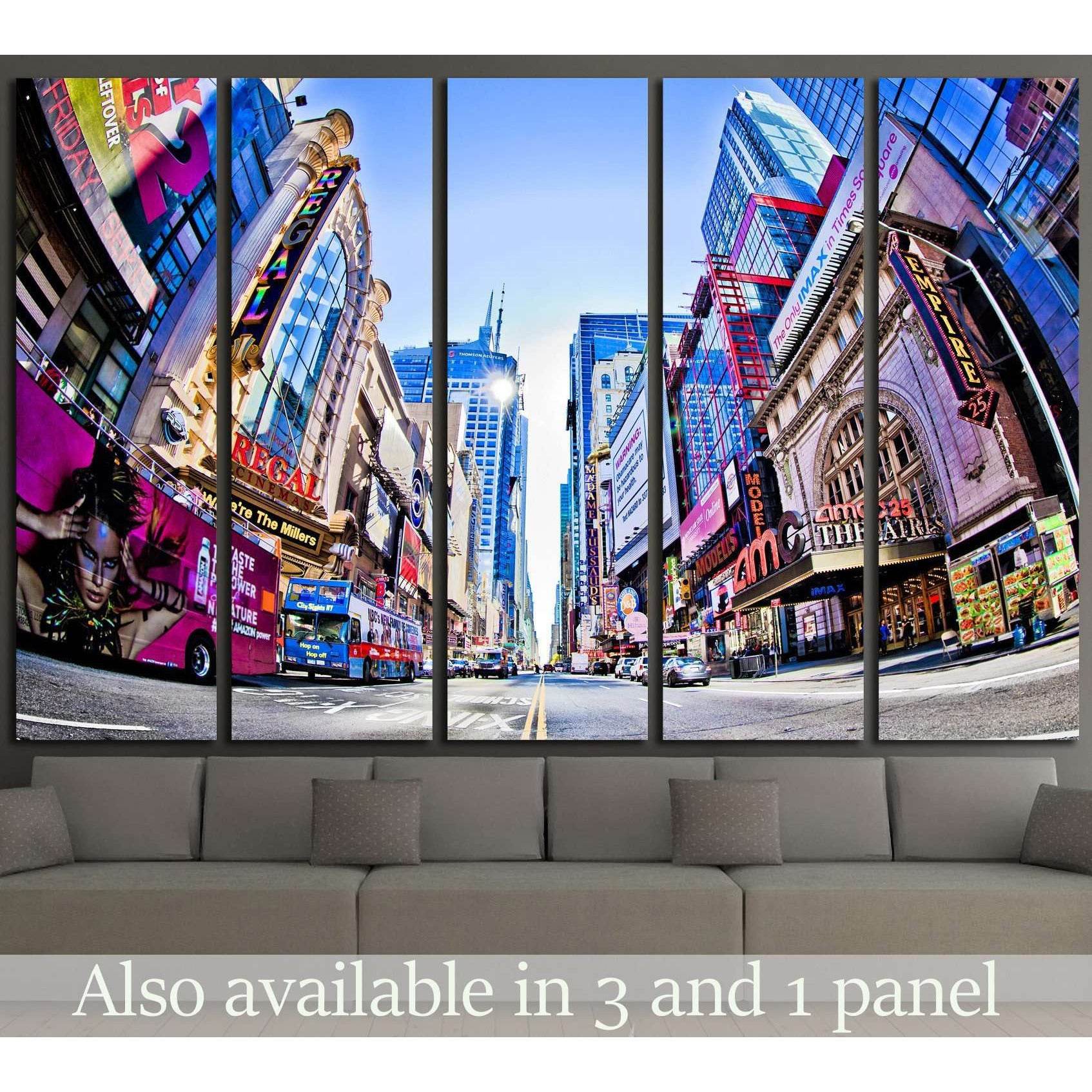 NEW YORK, Times Square and 42nd Stree №2267 Ready to Hang Canvas Print