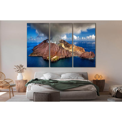 New Zealand Volcano №SL185 Ready to Hang Canvas Print - Zellart Canvas Prints 0new, ALL_Products, Beach Ocean & Waves