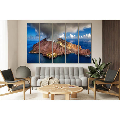 New Zealand Volcano №SL185 Ready to Hang Canvas Print - Zellart Canvas Prints 0new, ALL_Products, Beach Ocean & Waves