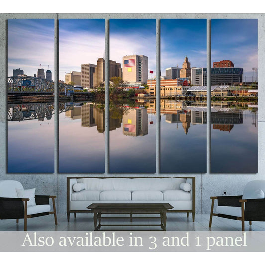 Newark, New Jersey, USA skyline on the Passaic River №1740 Ready to Hang Canvas Print - Zellart Canvas Prints ALL_Products, s-1740