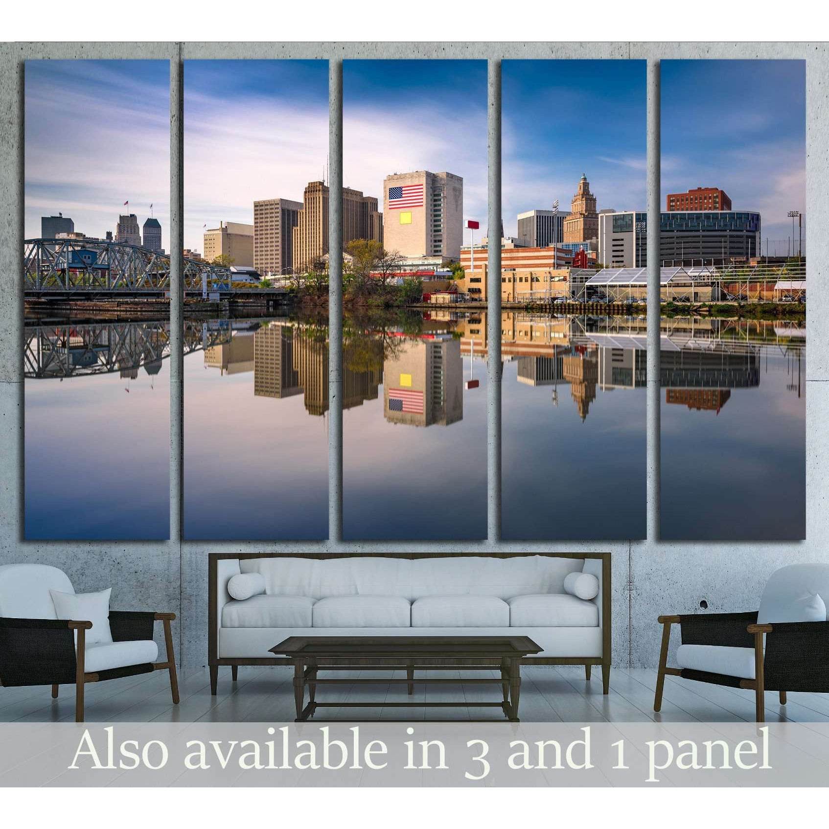 Newark, New Jersey, USA skyline on the Passaic River №1740 Ready to Hang Canvas Print