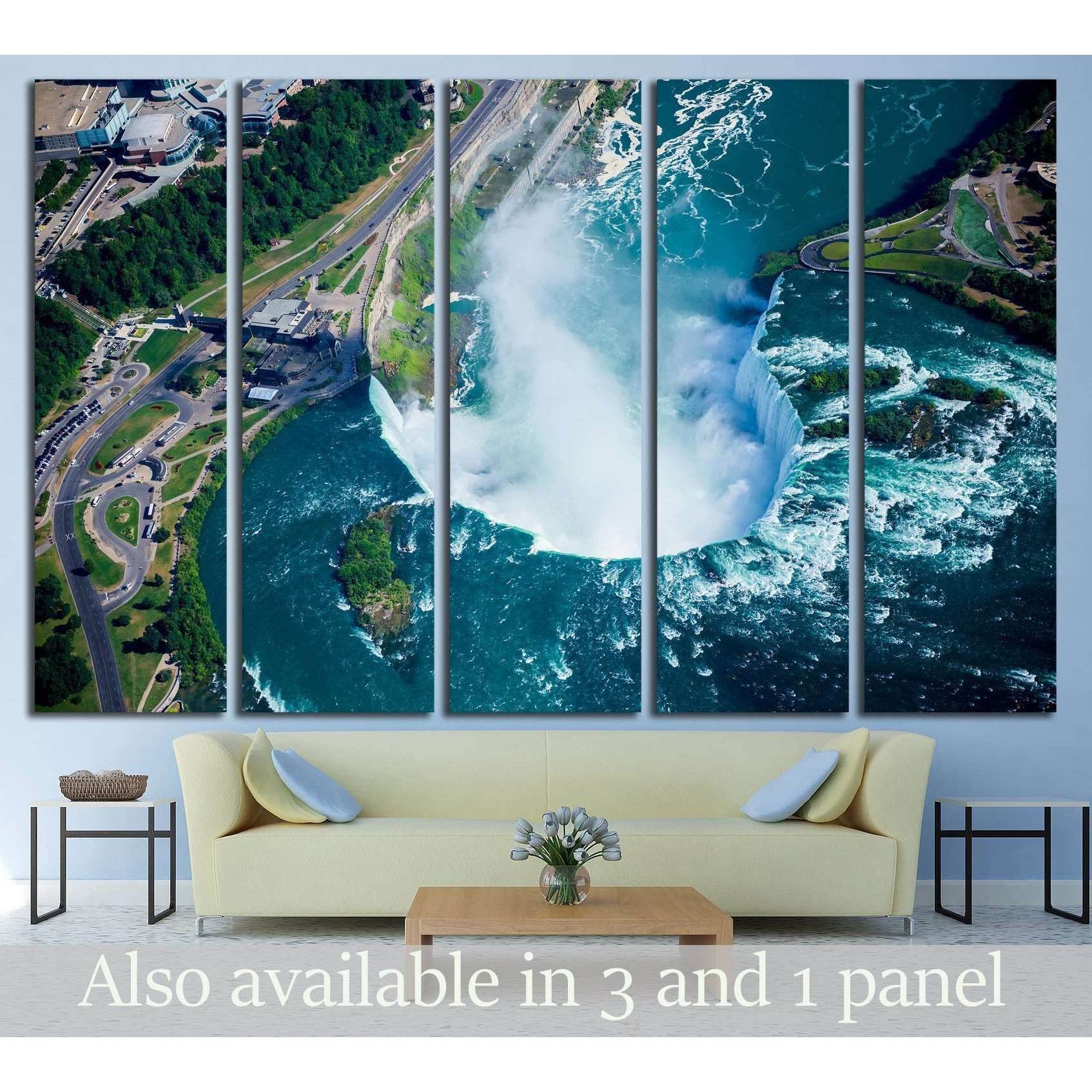 Niagara falls, Canadian side. Ontario, Canada №2914 Ready to Hang Canvas Print - Zellart Canvas Prints ALL_Products, s-2914, Waterfall